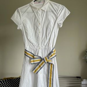 Boden white dress with pockets
